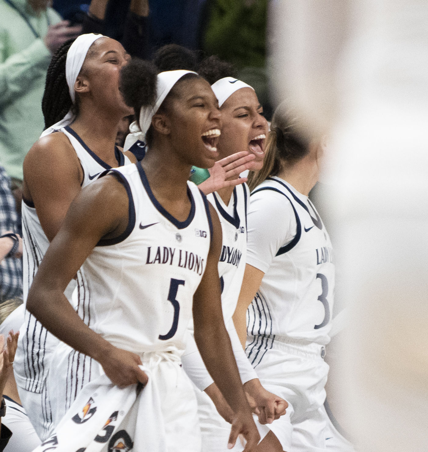 Providence, Kamaria McDaniel (5) celebrates